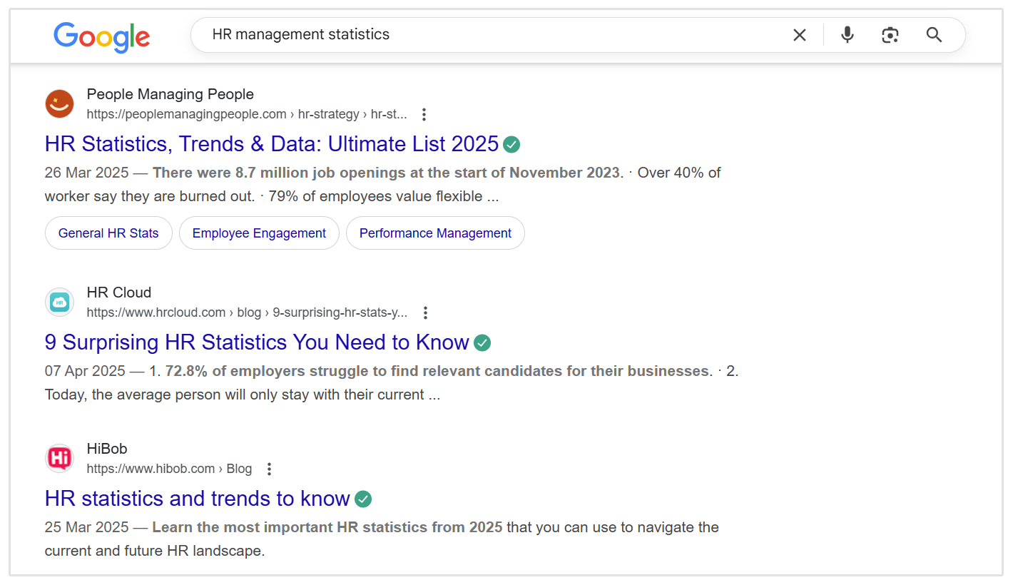 statistik manajemen HR
